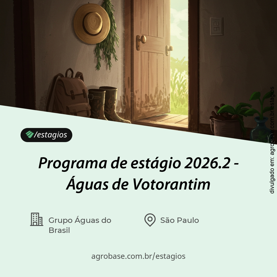 Programa de estágio 2026.2 – Águas de Votorantim