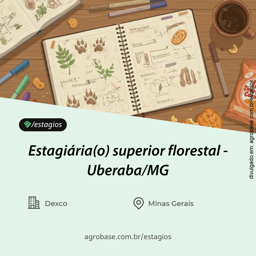 Estagiária(o) superior florestal – Uberaba/MG