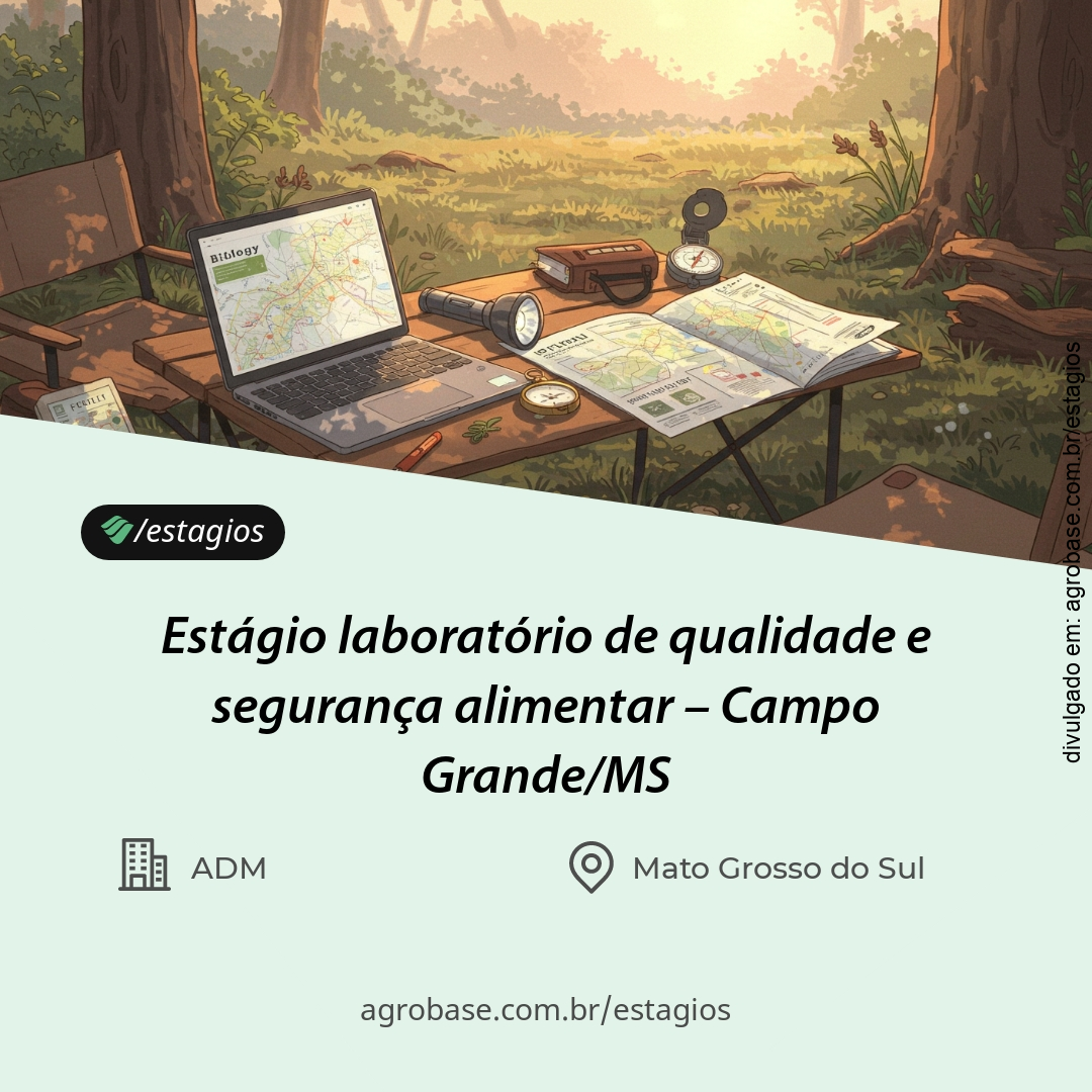Estágio laboratório de qualidade e segurança alimentar – Campo Grande/MS