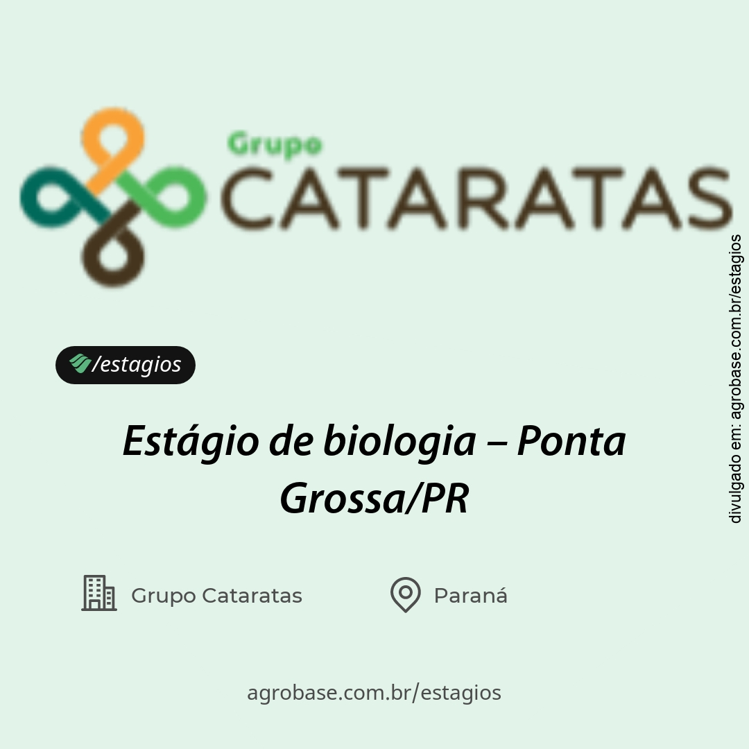 Estágio de biologia – Ponta Grossa/PR