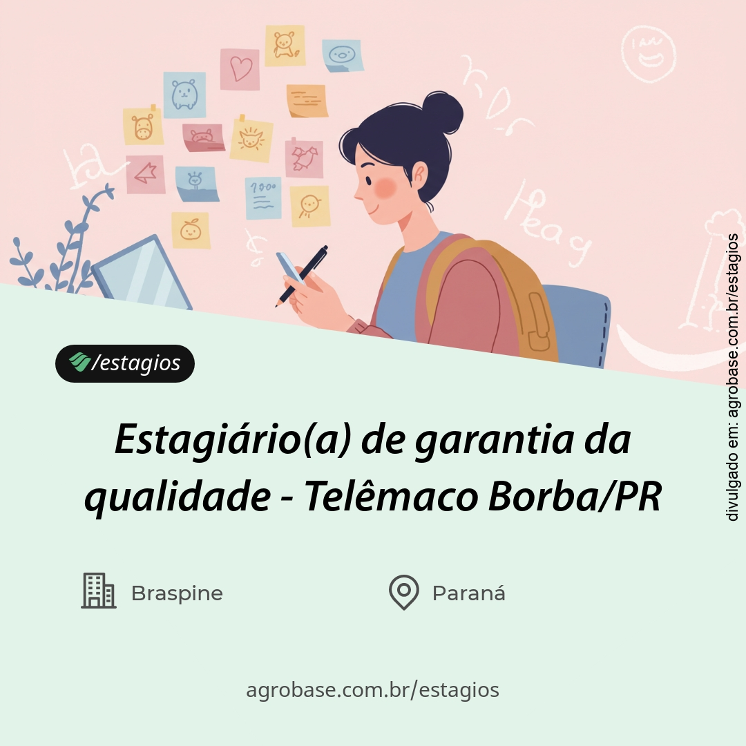 Estagiário(a) de garantia da qualidade – Telêmaco Borba/PR