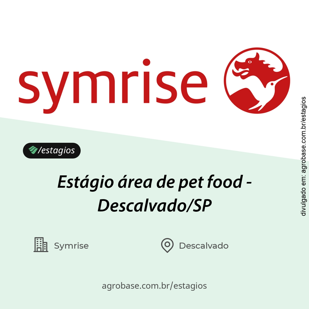 Estágio área de pet food  – Descalvado/SP