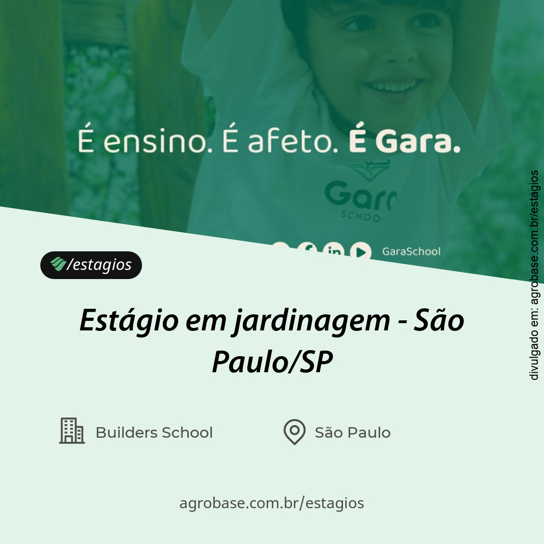 Estágio em jardinagem – São Paulo/SP