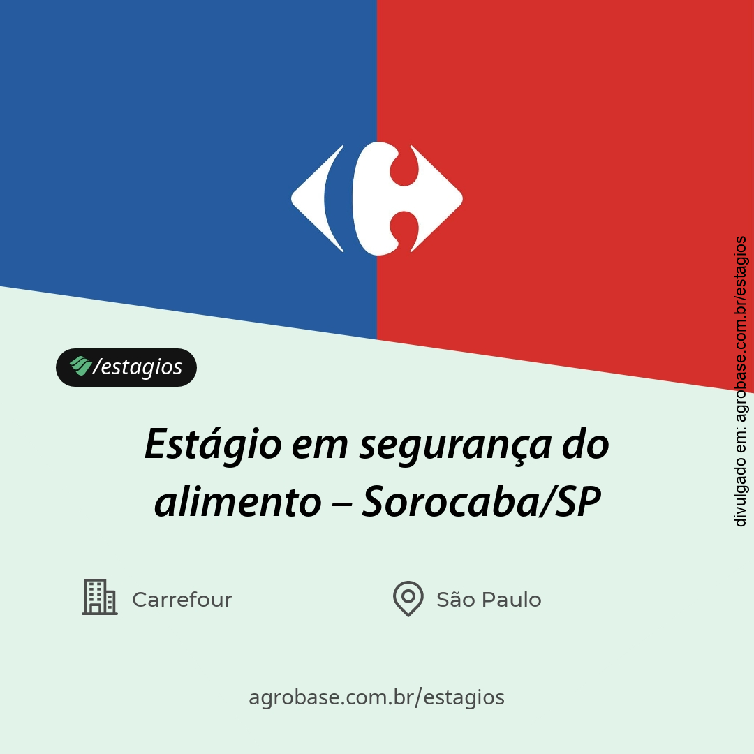 Estágio em segurança do alimento – Sorocaba/SP