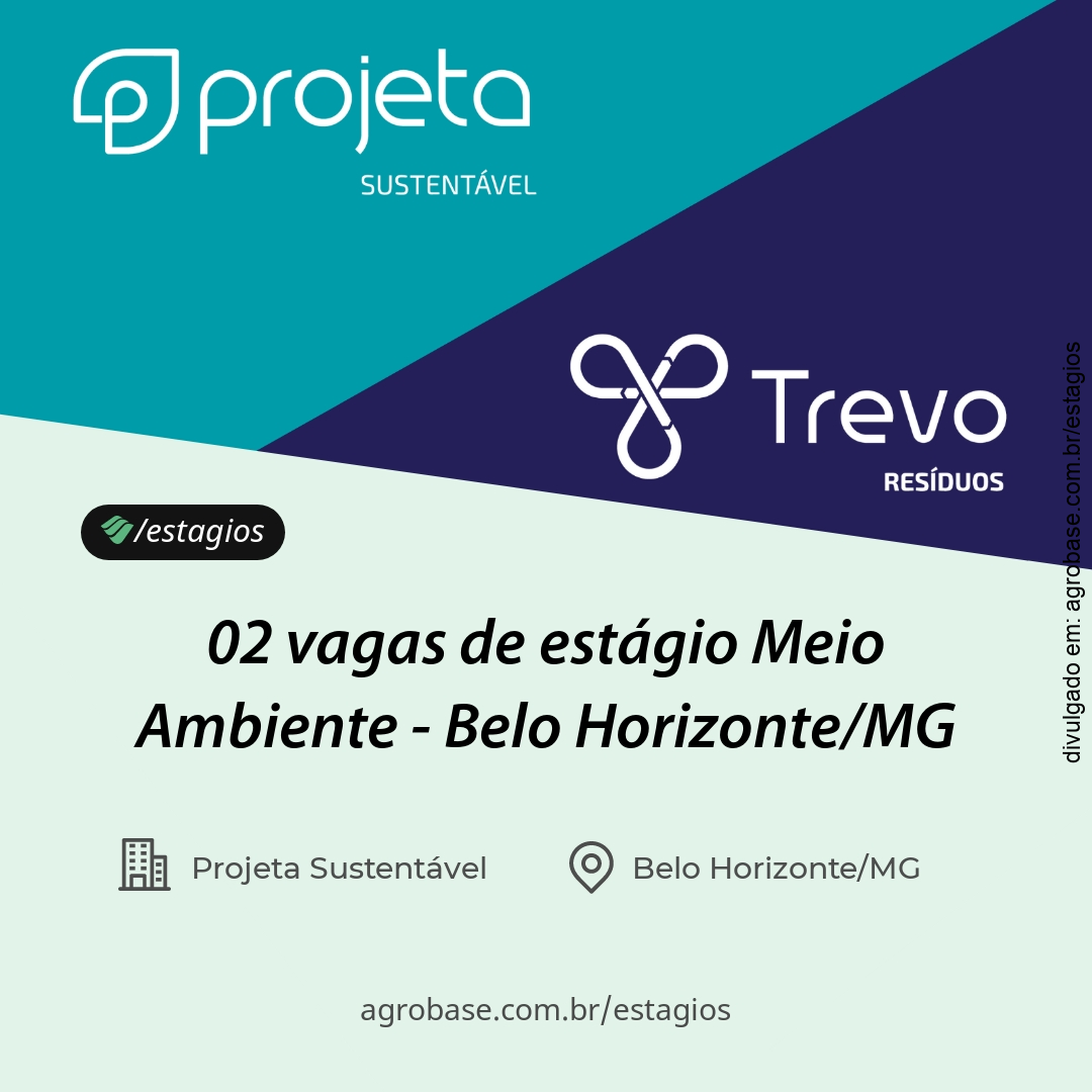 02 vagas de estágio meio ambiente – Belo Horizonte/MG