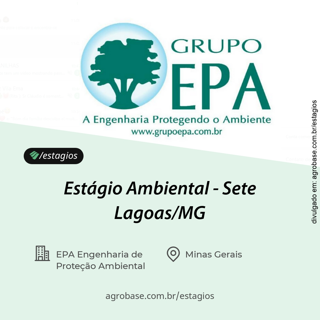 Estágio ambiental – Sete Lagoas/MG