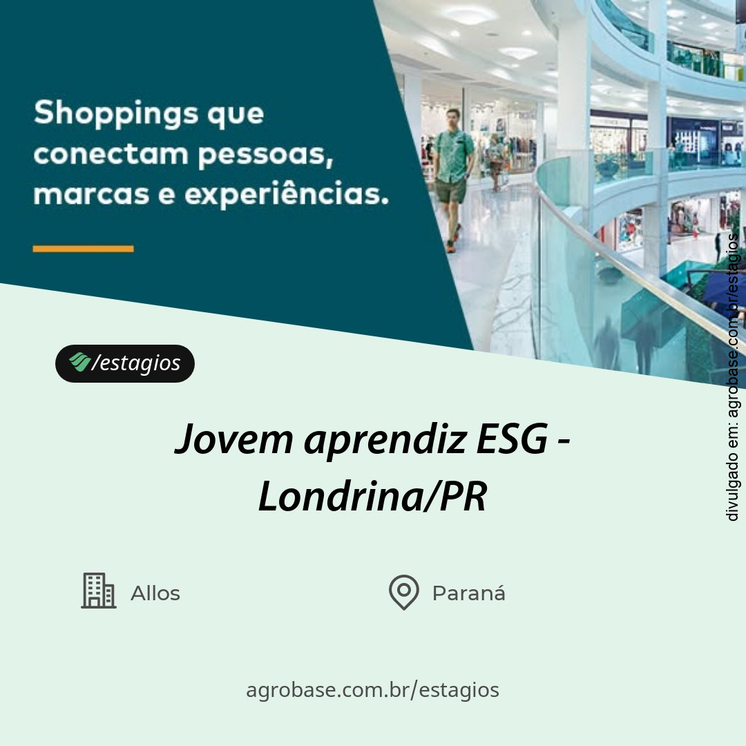 Jovem aprendiz ESG – Londrina/PR