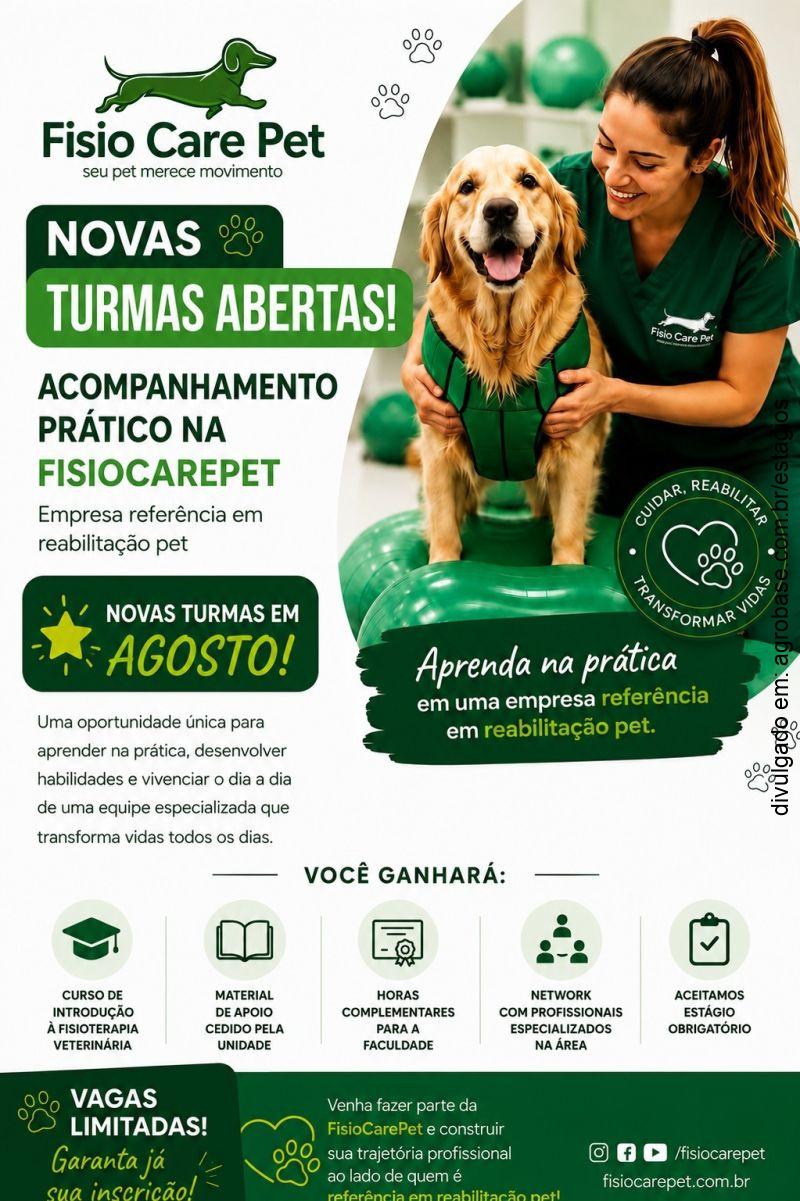 Programa de acompanhamento prático da Fisio Care Pet – São Paulo/SP