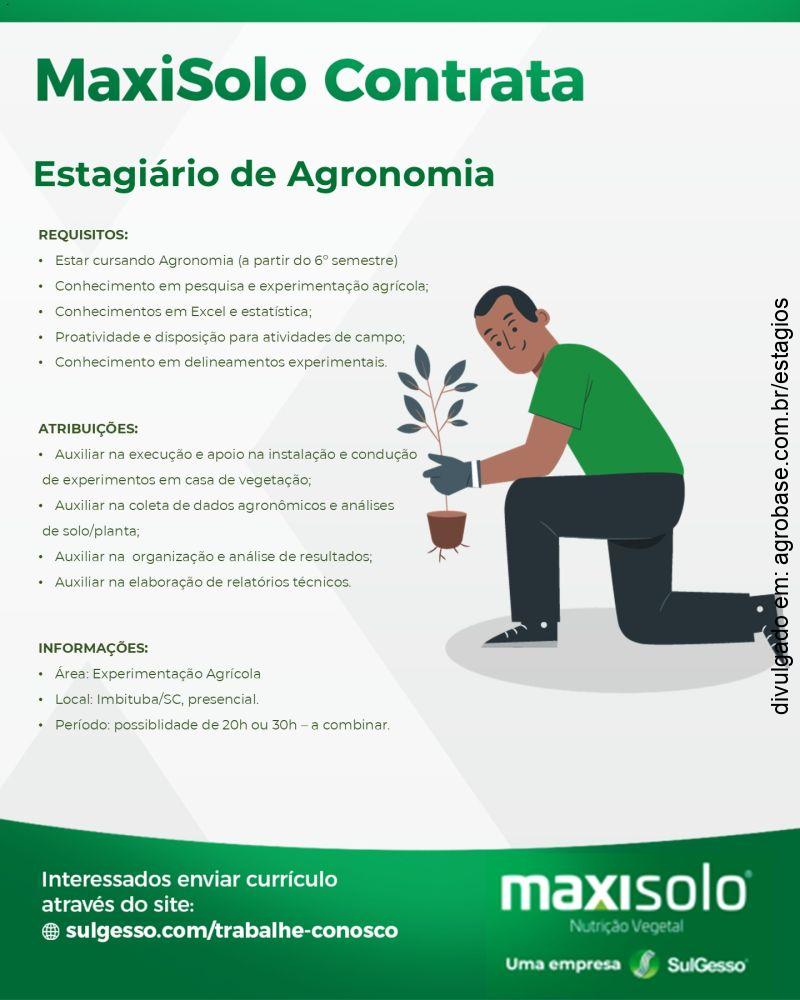 Estágio em experimentação agrícola – Imbituba/SC