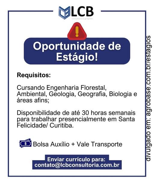 Estágio áreas ambientais – Curitiba/PR