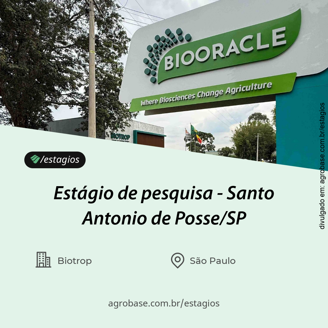 Estágio de pesquisa – Santo Antonio de Posse/SP