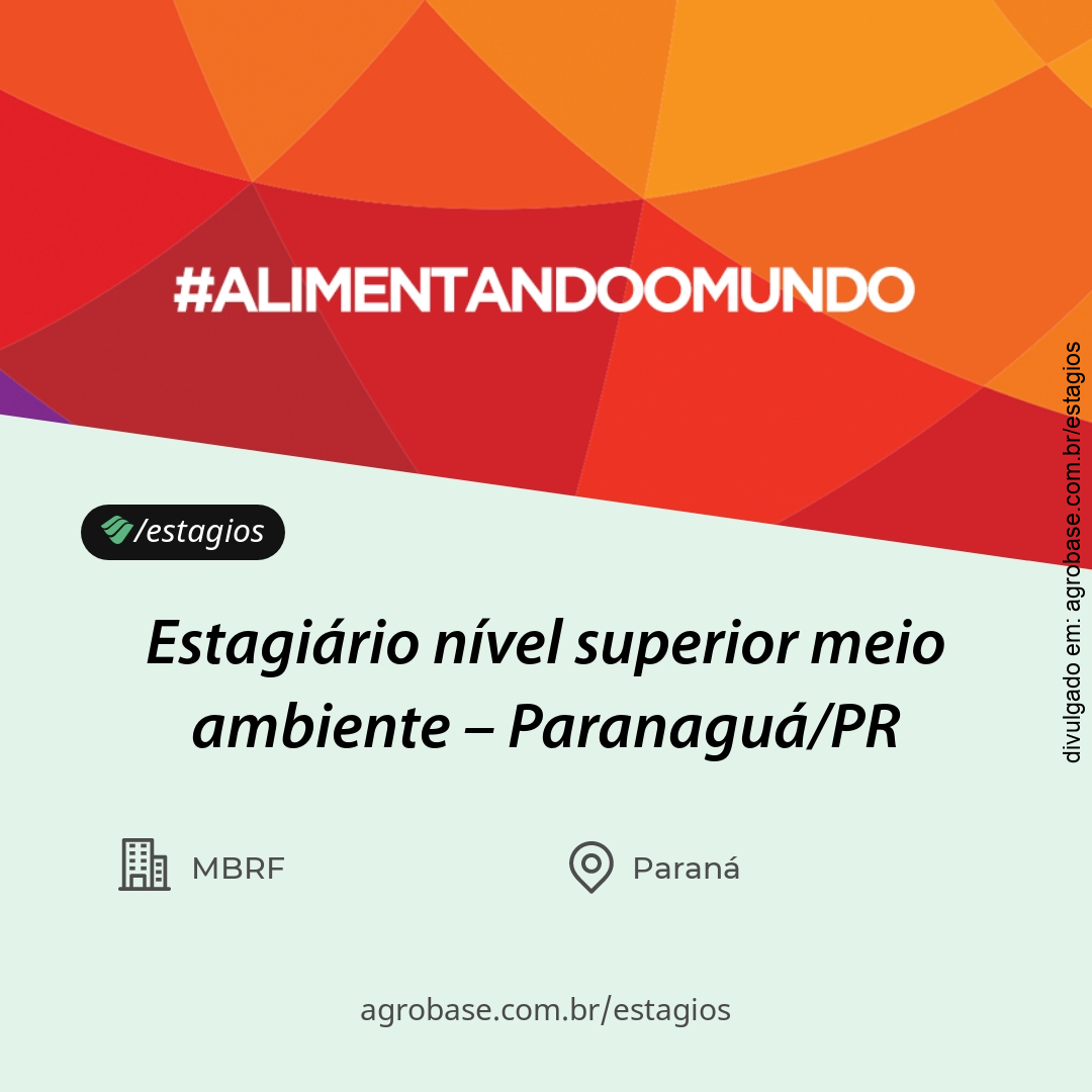 Estagiário nível superior meio ambiente – Paranaguá/PR