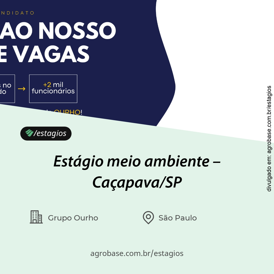 Estágio meio ambiente – Caçapava/SP