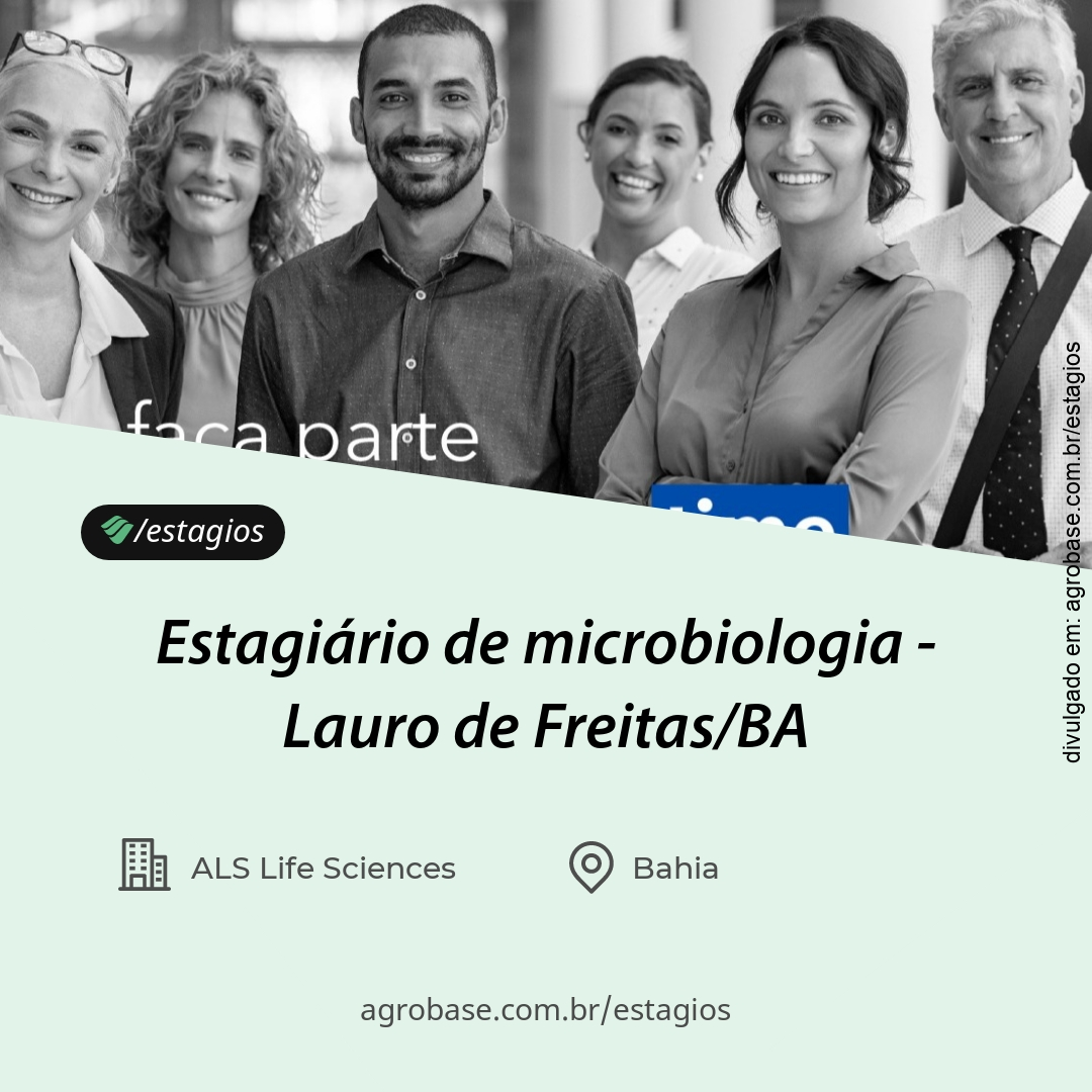 Estagiário de microbiologia – Lauro de Freitas/BA