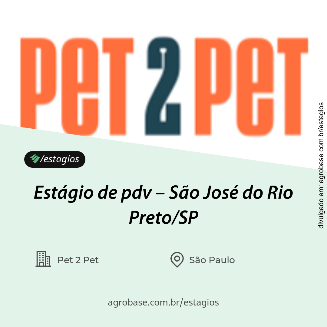 Estágio de pdv – São José do Rio Preto/SP