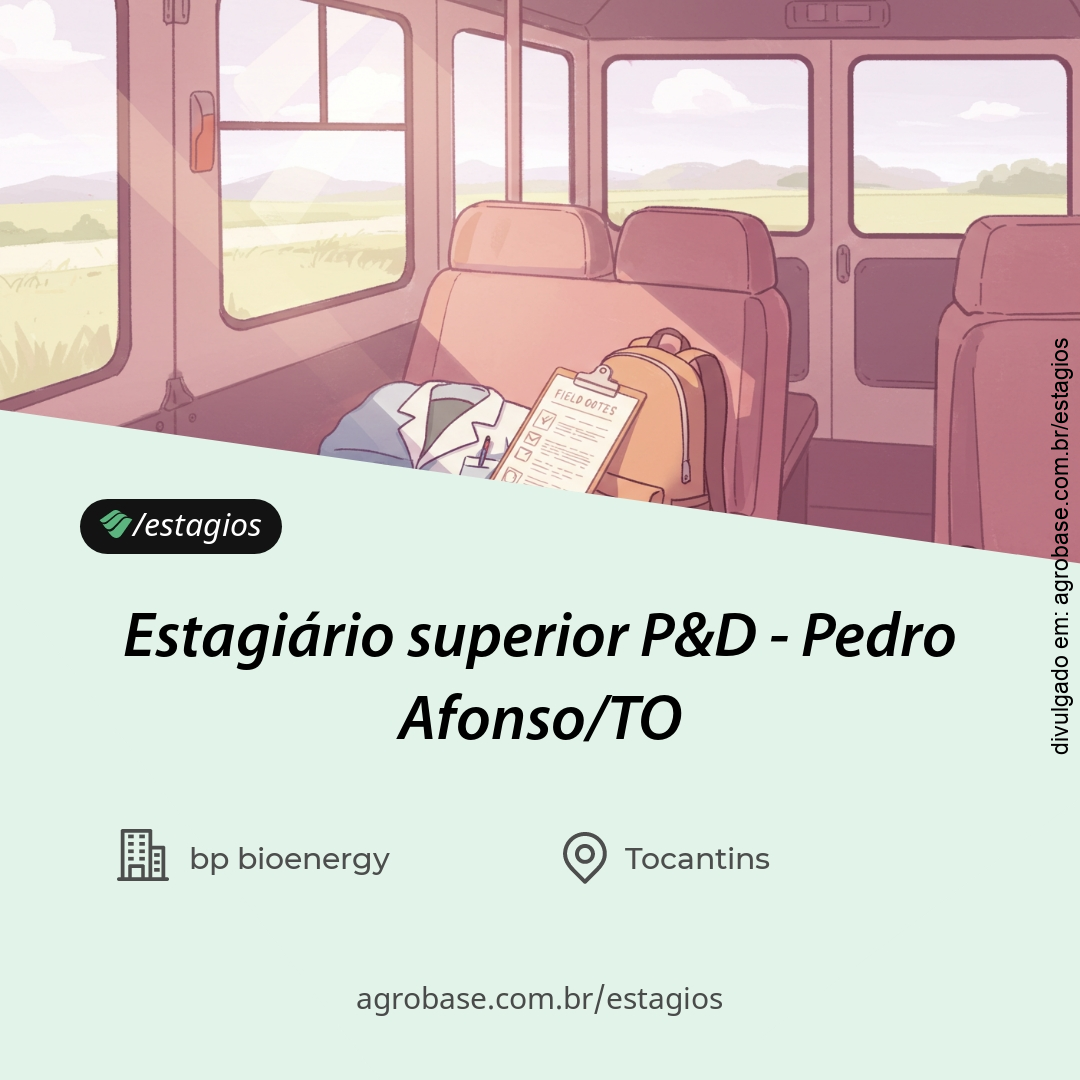 Estagiário superior P&D – Pedro Afonso/TO