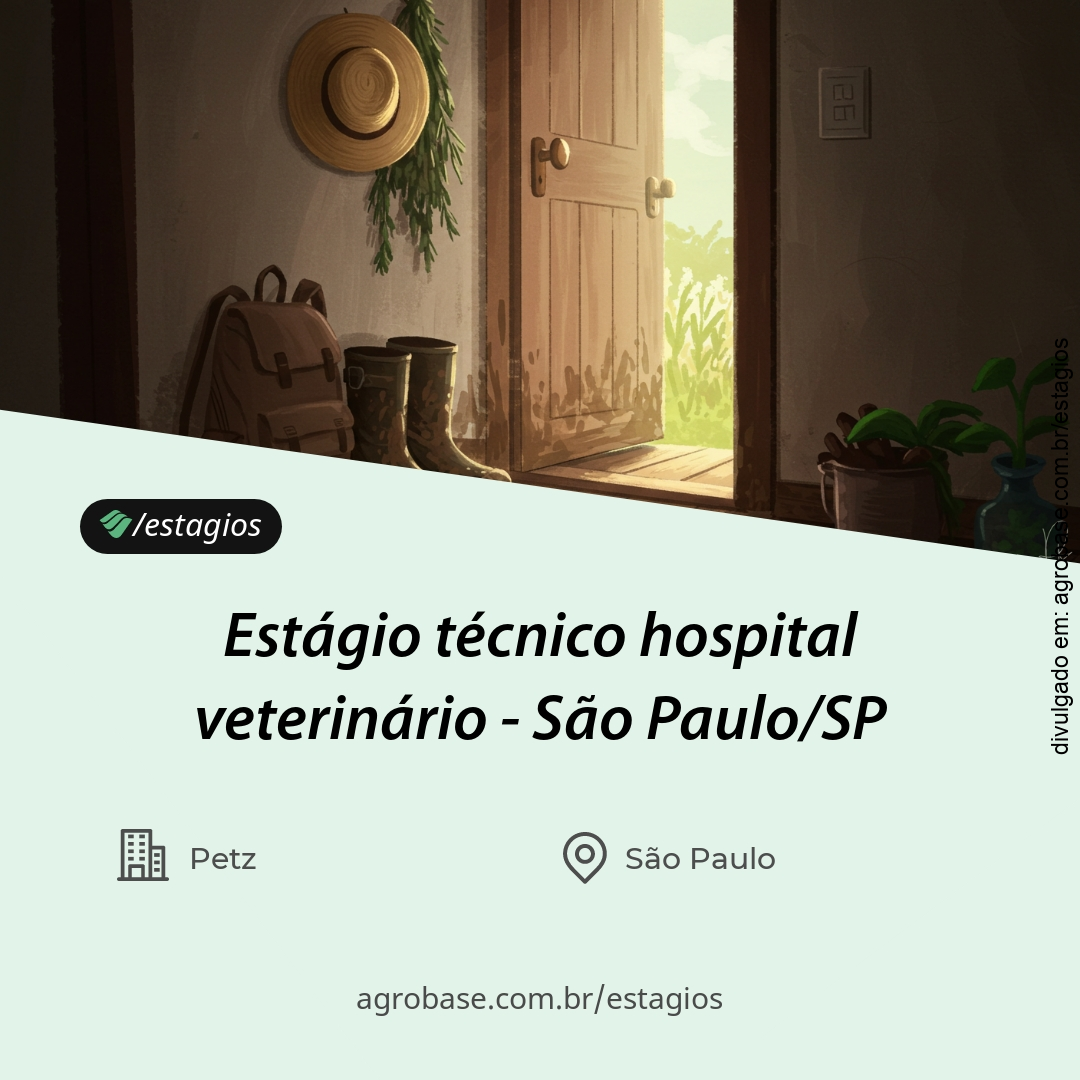 Estágio técnico hospital veterinário – São Paulo/SP
