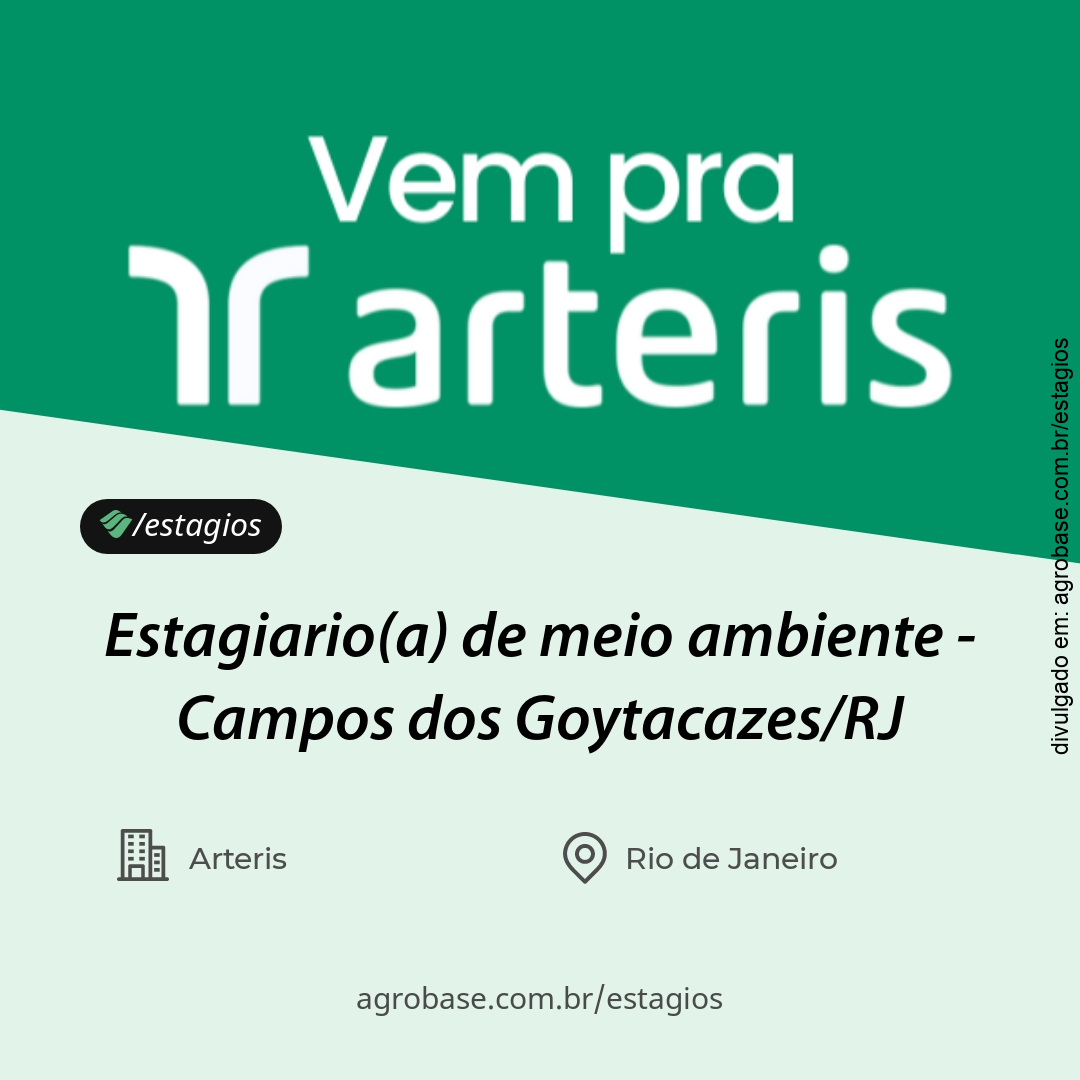 Estagiario(a) de meio ambiente – Campos dos Goytacazes/RJ