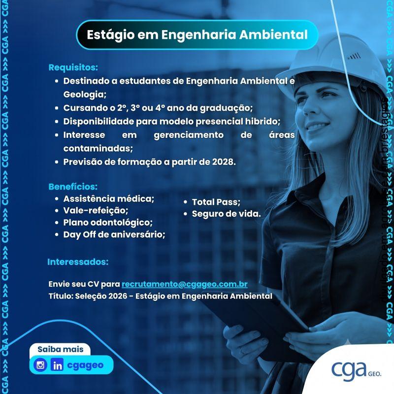 Estágio em engenharia ambiental e geologia – São Paulo/SP [híbrido]