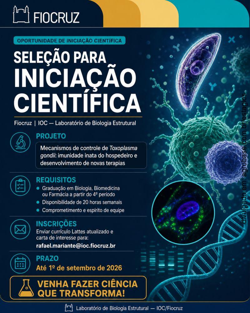 Iniciação científica laboratório de biologia estrutural – Manguinhos/RJ