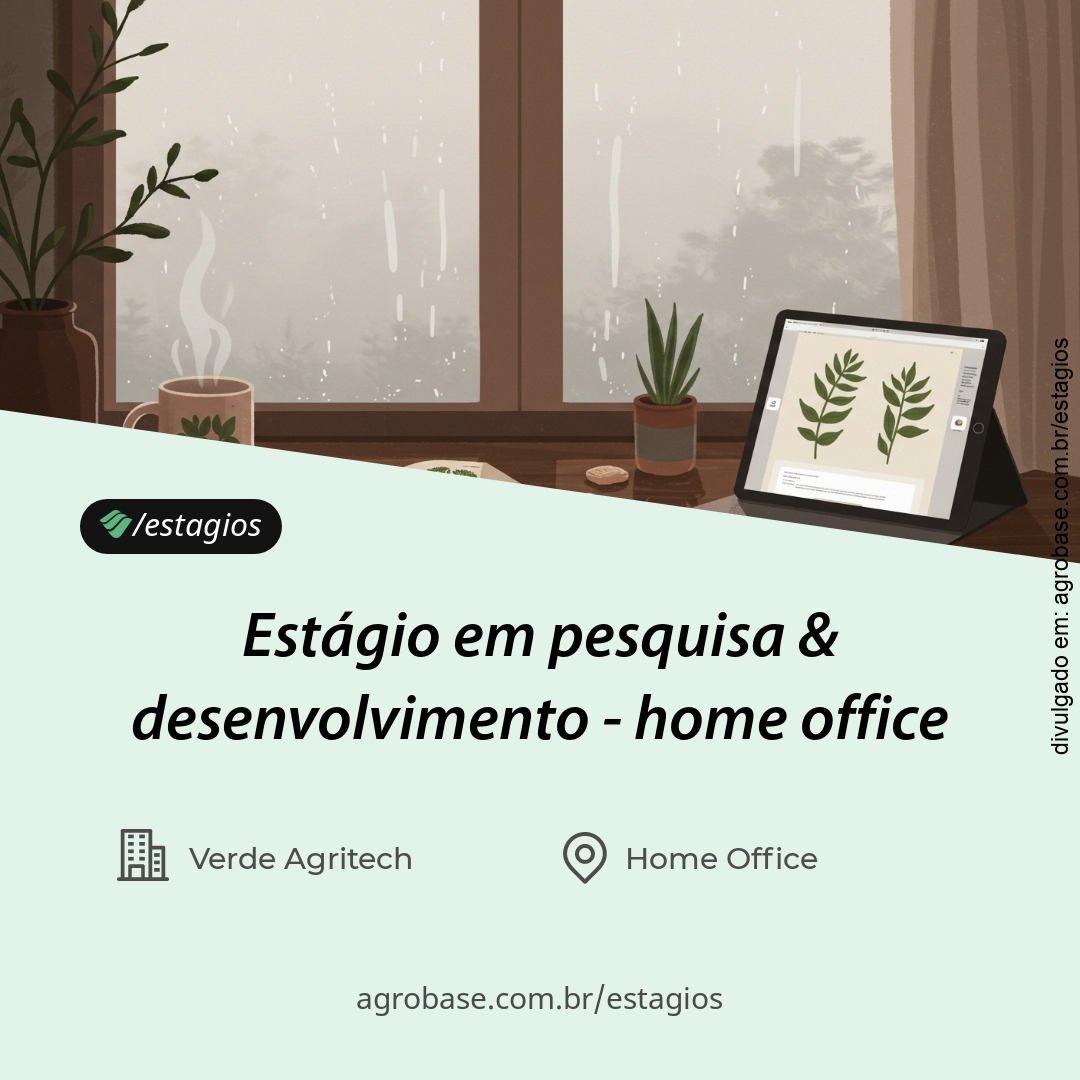 Estágio em pesquisa & desenvolvimento – home office