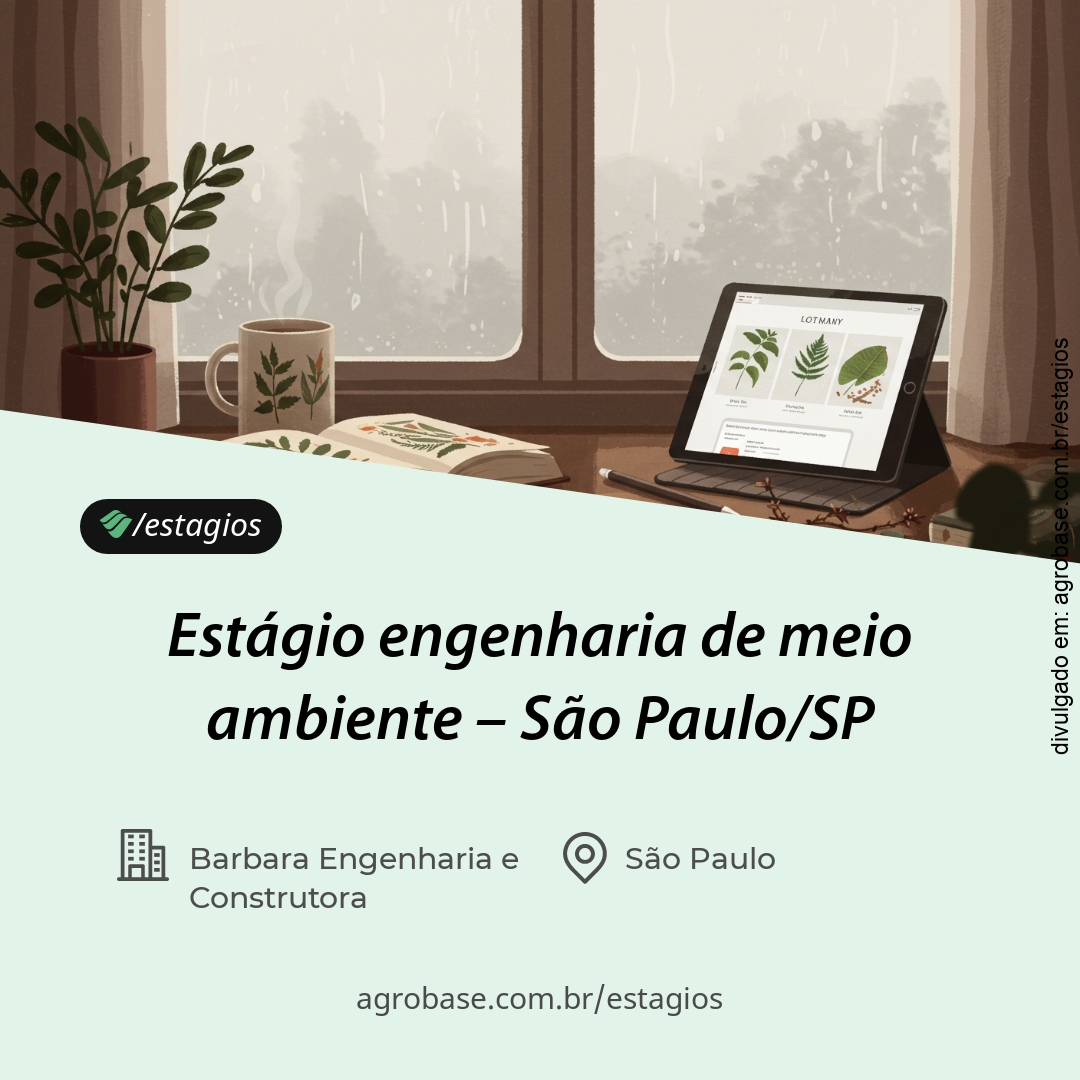 Estágio engenharia de meio ambiente – São Paulo/SP