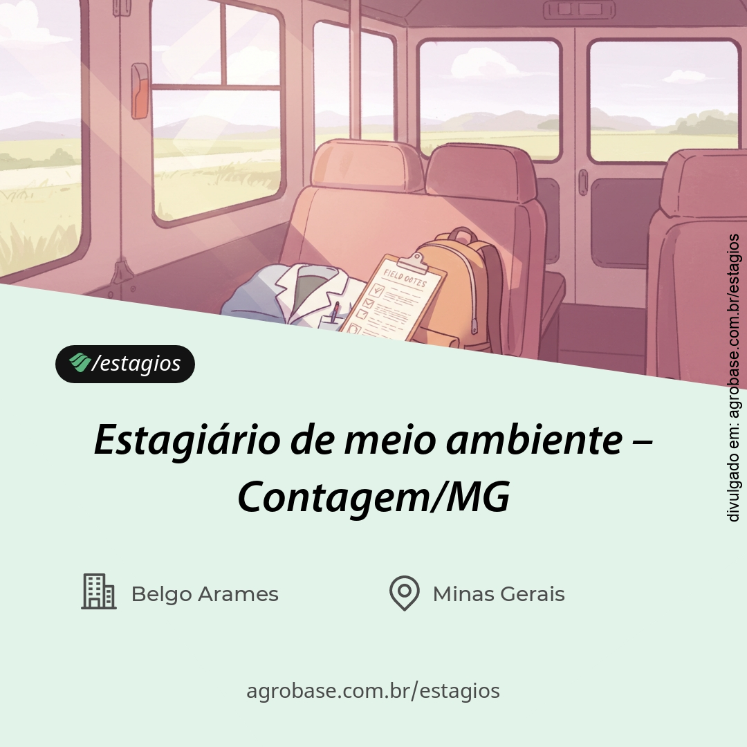 Estagiário de meio ambiente – Contagem/MG