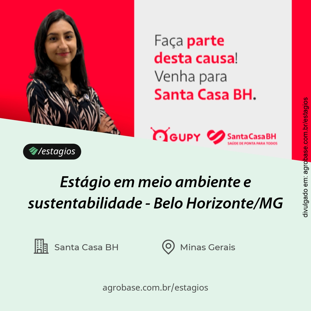 Estágio em meio ambiente e sustentabilidade – Belo Horizonte/MG