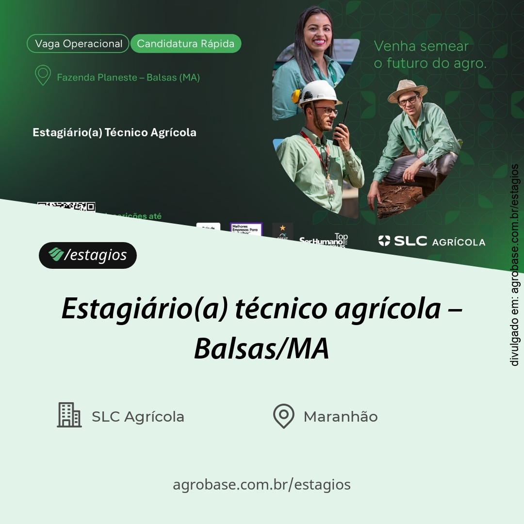 Estagiário(a) técnico agrícola – Balsas/MA