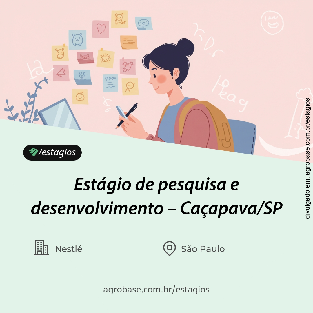 Estágio de pesquisa e desenvolvimento – Caçapava/SP