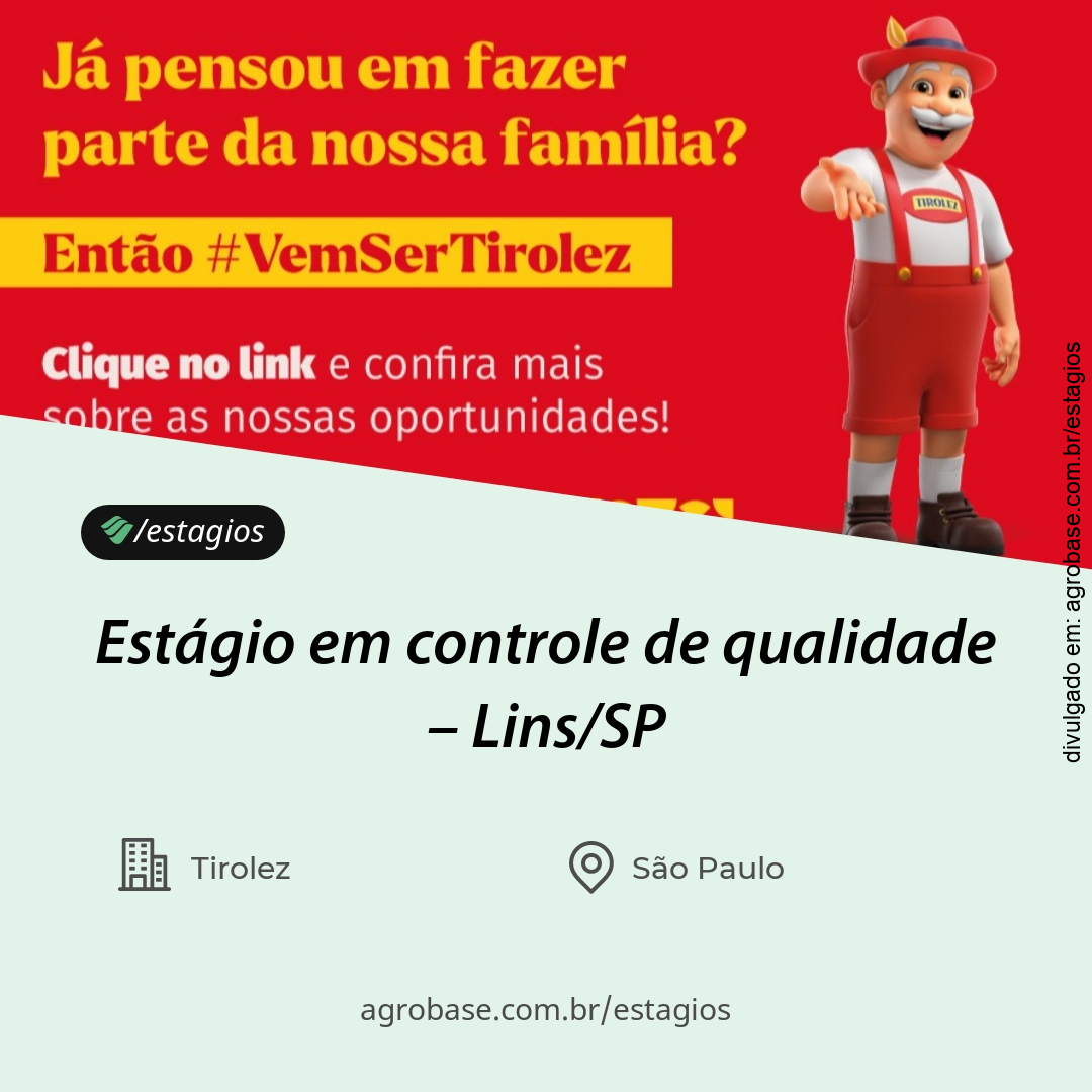 Estágio em controle de qualidade – Lins/SP