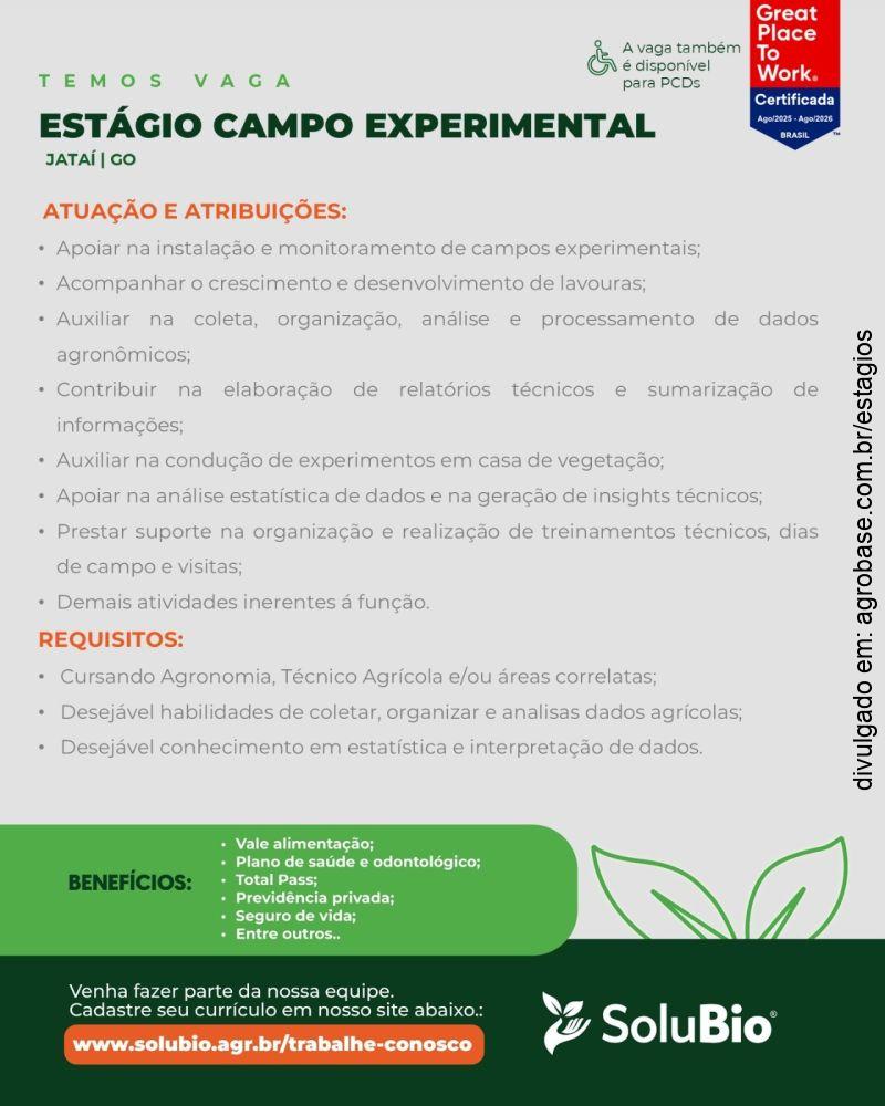 Estágio em campo experimental – Jataí/GO