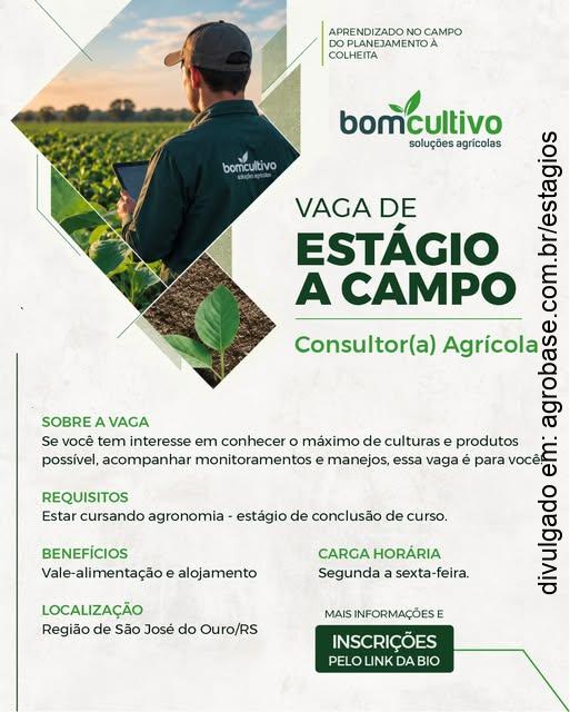 Estágio a campo [consultor(a) agrícola] – São José do Ouro/RS