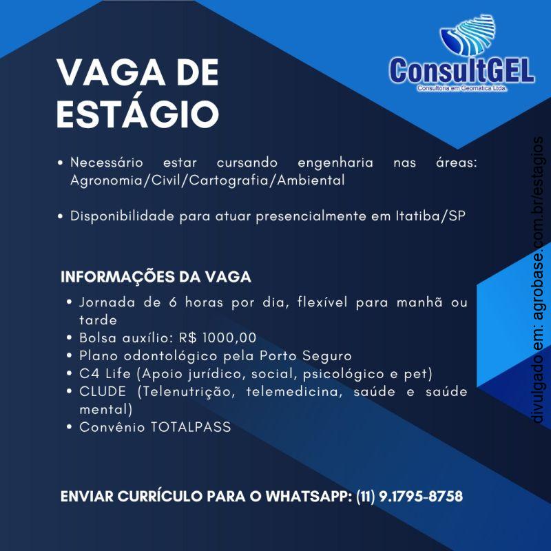 Estágio em engenharia – Itatiba/SP