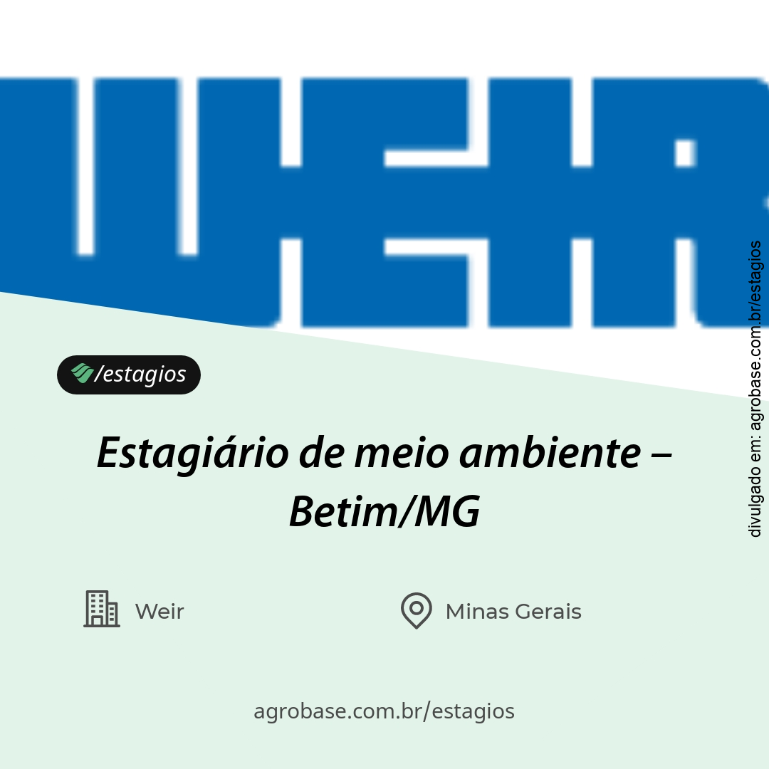 Estagiário de meio ambiente – Betim/MG