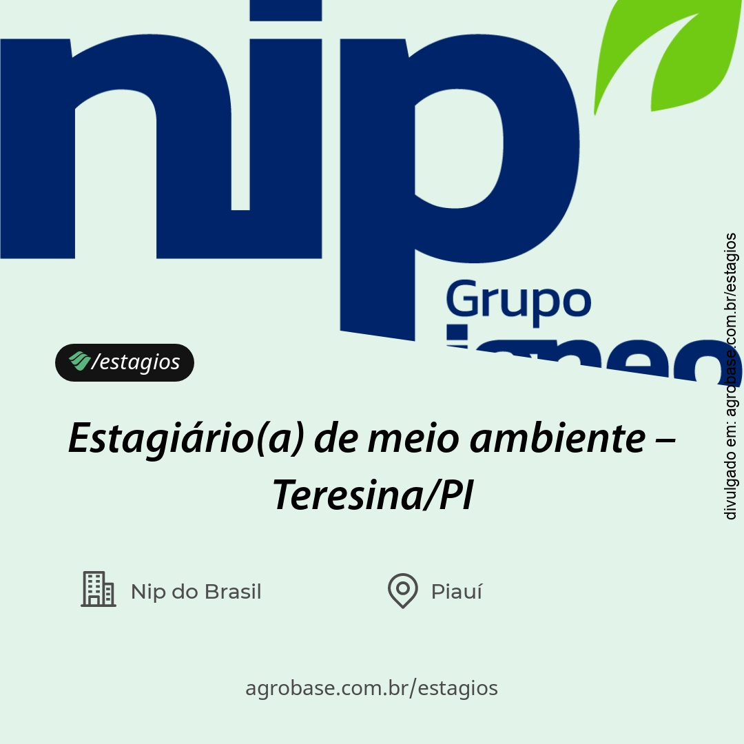 Estagiário(a) de meio ambiente – Teresina/PI