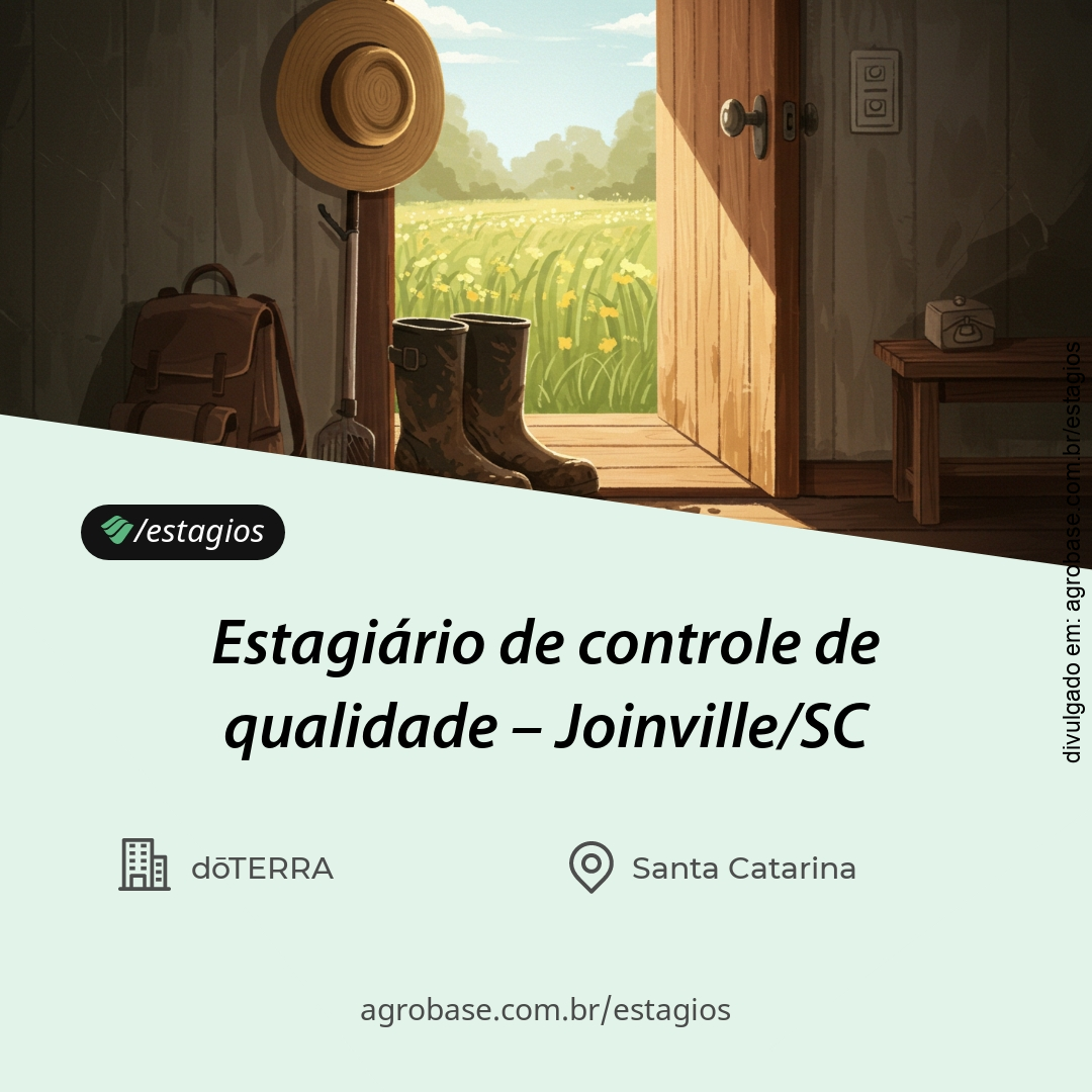 Estagiário de controle de qualidade – Joinville/SC