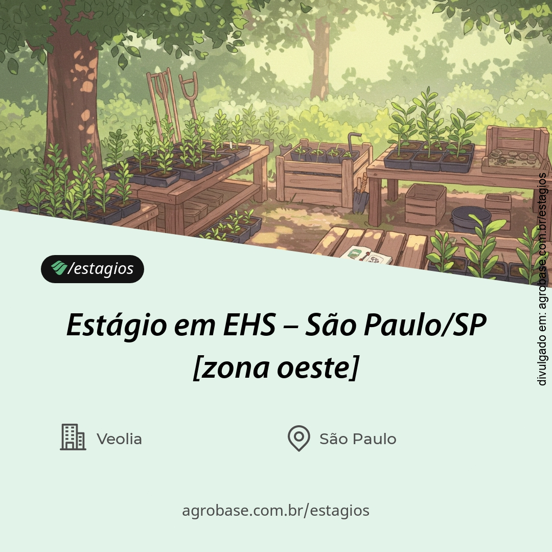 Estágio em EHS – São Paulo/SP [zona oeste]