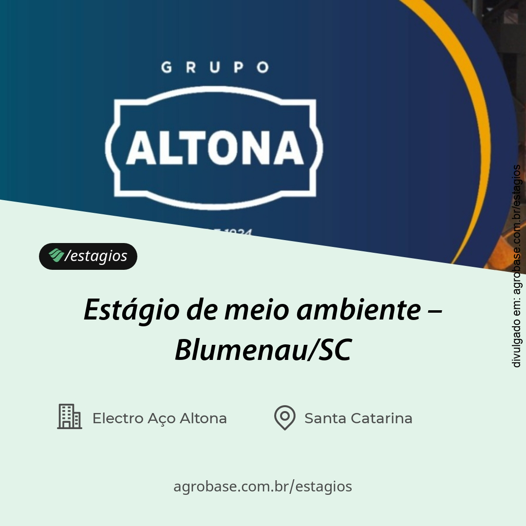 Estágio de meio ambiente – Blumenau/SC