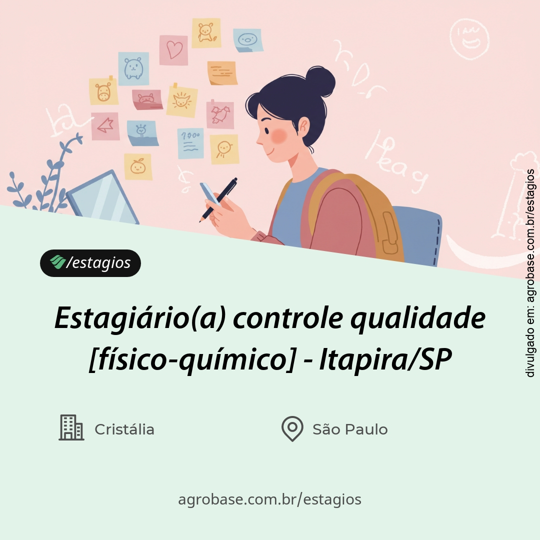 Estagiário(a) controle qualidade [físico-químico] – Itapira/SP