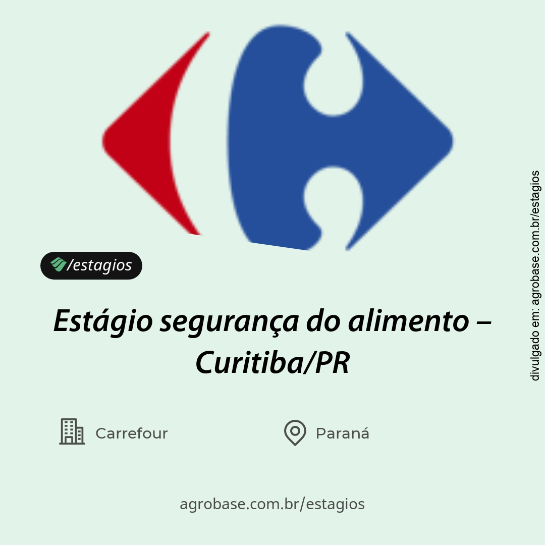 Estágio segurança do alimento – Curitiba/PR