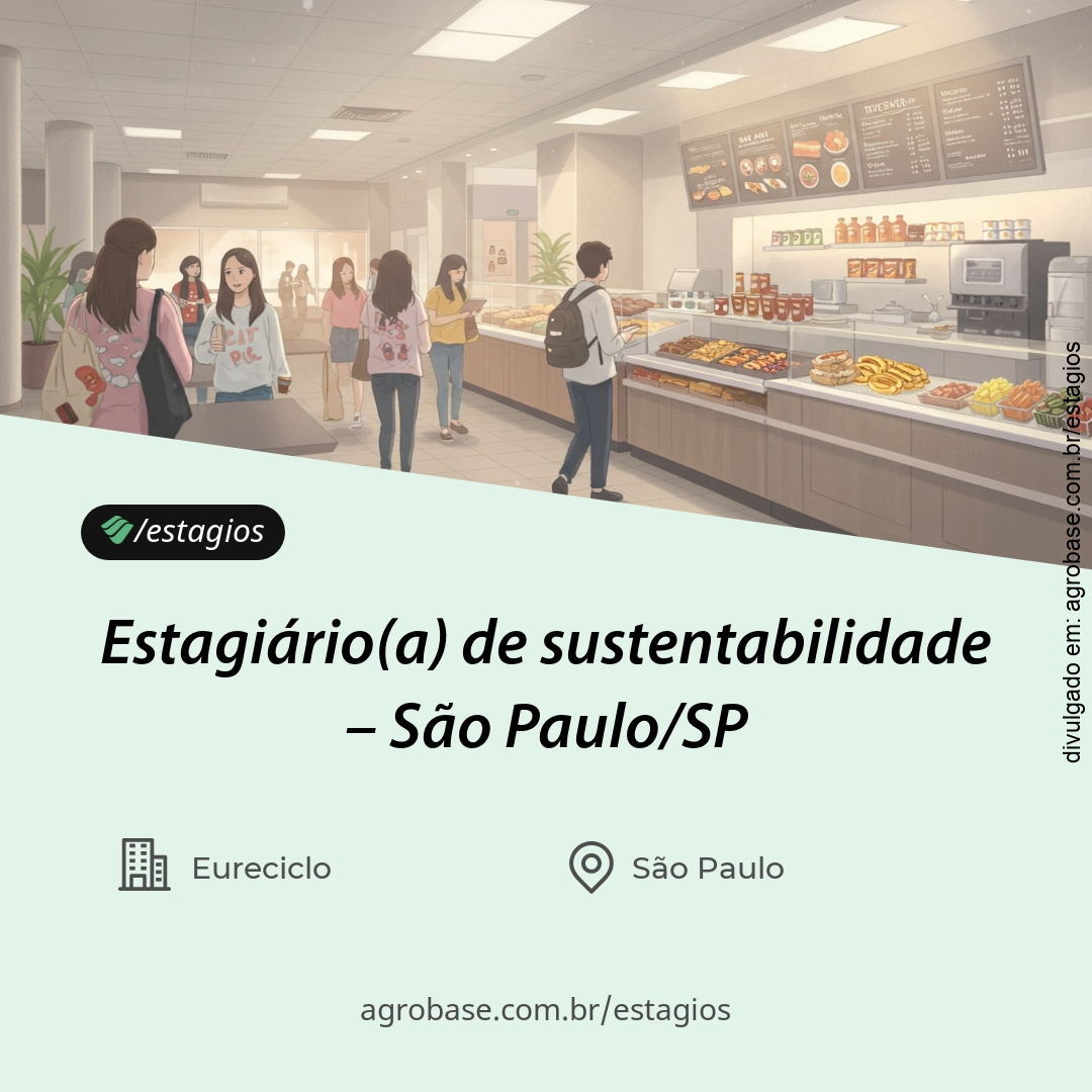 Estagiário(a) de sustentabilidade – São Paulo/SP