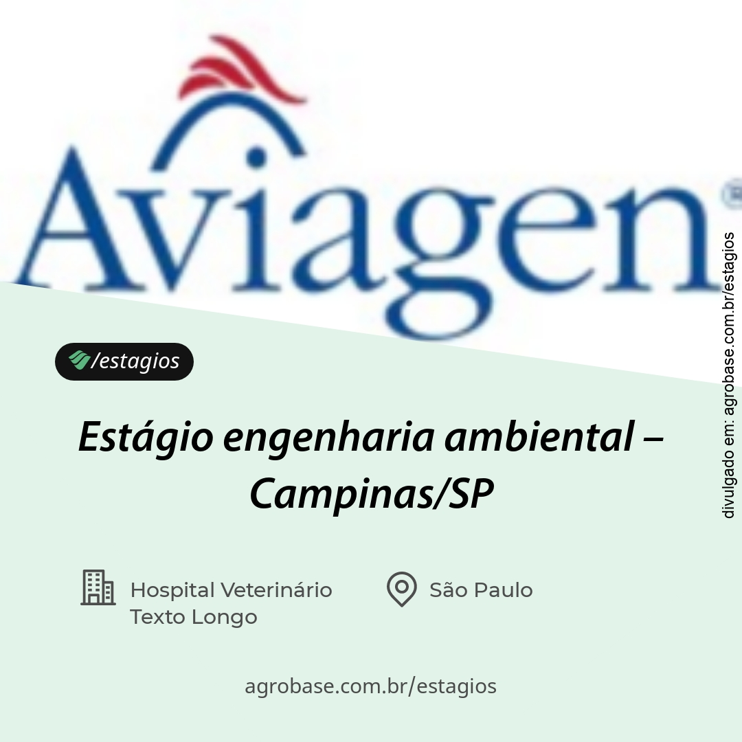 Estágio engenharia ambiental – Campinas/SP