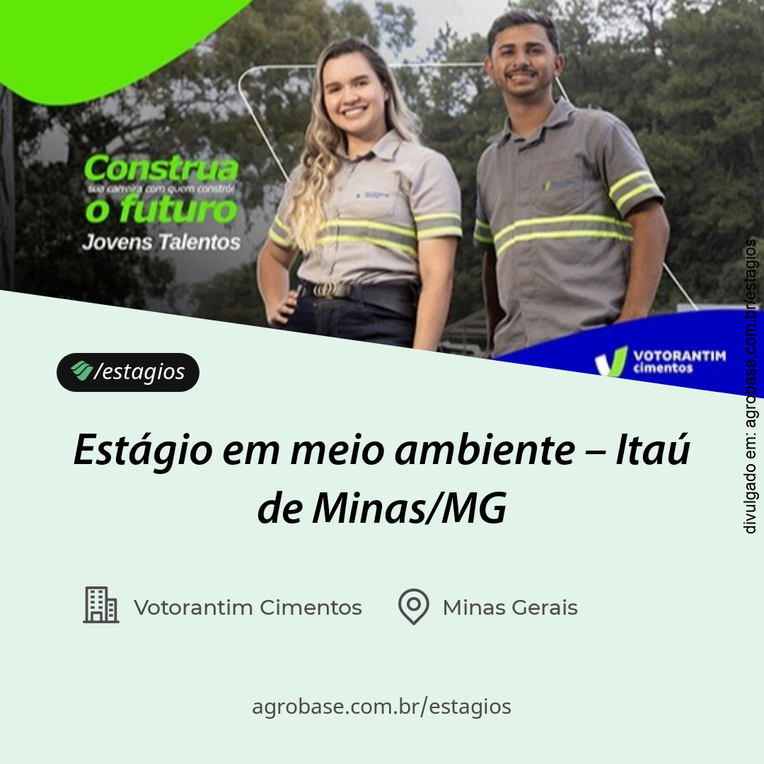 Estágio em meio ambiente – Itaú de Minas/MG