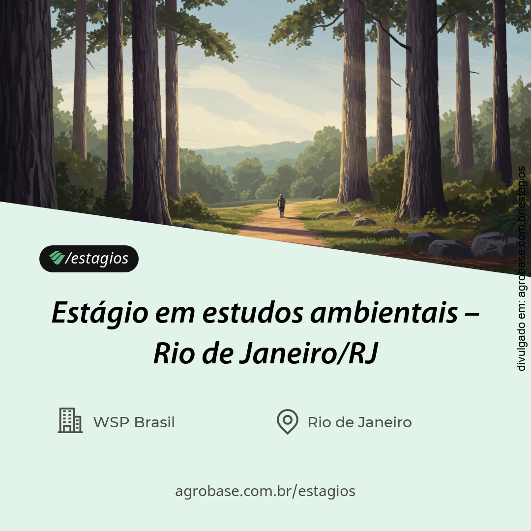 Estágio em estudos ambientais – Rio de Janeiro/RJ